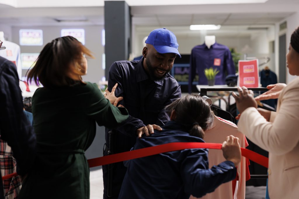 Injured shopper hit by falling display in a mall, premises liability attorney assisting